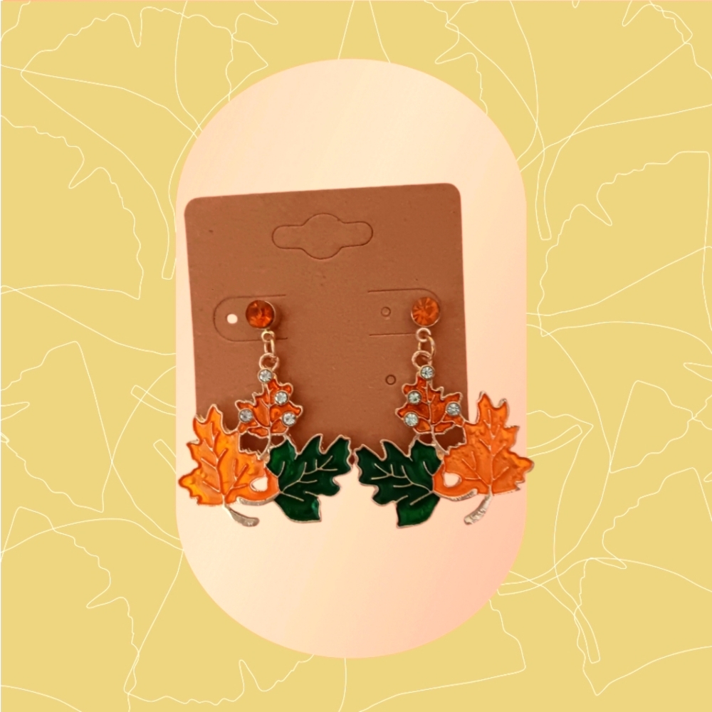 Colorful Maple Leaf Earrings
